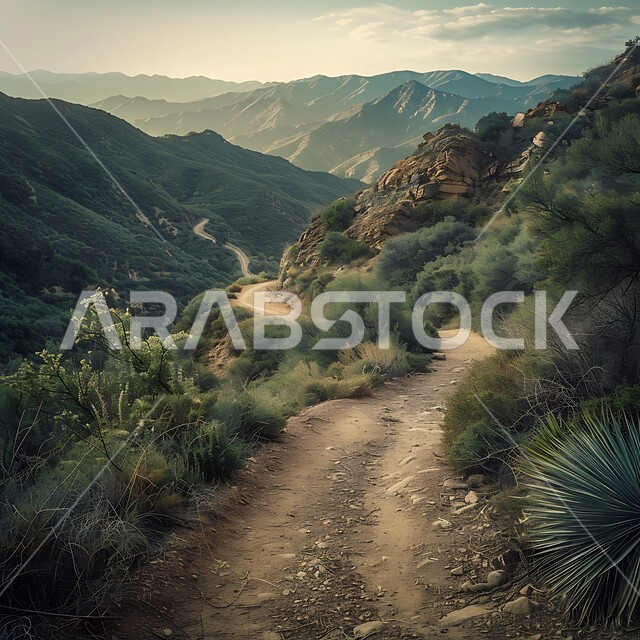 ممر جبلي متعرج، التكوينات و التشكيلات الصخرية للجبال في السعودية، الاعشاب والنباتات البرية على القمم والمرتفعات الجبلية، المناظر الطبيعية في المملكة العربية