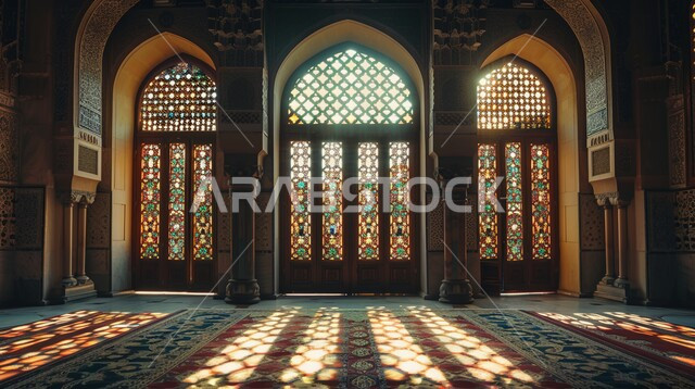 نوافذ وشبابيك مزخرفة على الطراز الحديث, الفن الهندسي المعماري والديكورات الاسلامية لبناء المساجد في المملكة العربية السعودية، العبادة والتقرب إلى الله، معالم و أماكن دينية مقدسة, التصاميم الفنية في الجوامع الخليجية, نداء المسلمين لأداء الفرائض والعبادات