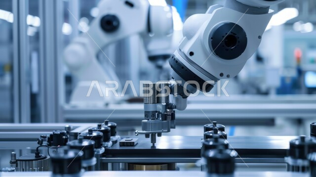 استخدام الروبوتات الذكية في المصانع، التحول الرقمي والتقدم التقني، رؤية سعودية مستقبلية 2030، تحسين الانتاج باستخدام الالات والمعدات الذكيه في الصناعات الالكترونيه، تطور التقنيه والتكنولوجيا الحديثه