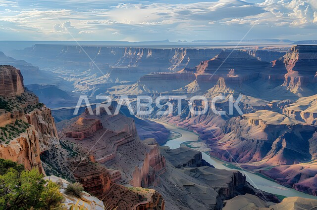 Mountainous nature in the Kingdom of Saudi Arabia, rock formations and formations, terrain in mountain peaks and heights, enjoying the natural scenery, famous tourist places and landmarks, areas for trips and spending an enjoyable time.