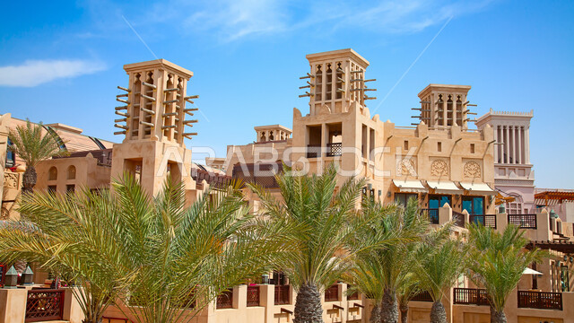 مدينة الجميرا السياحية، الفن الهندسي المعماري للمباني والمنشآت السكنية، الاهتمام بزراعة أشجار النخيل في الإمارات العربية المتحدة، جذب واستقطاب السياح من أنحاء العالم