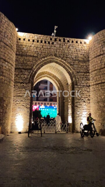 الفن الهندسي المعماري على الطراز القديم في لباب مكة في منطقة البلد, الواجهة البحرية لمدينة جدة التاريخية ليلا, الأماكن والمناطق الأثرية التراثية، المعالم السياحية المشهورة في المملكة العربية السعودية