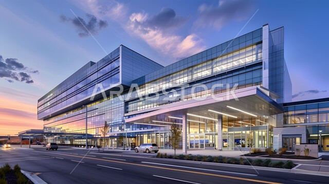 مراكز متطورة لتقديم الرعاية الصحية، الفن الهندسي المعماري على الطراز الحديث، النمو والتقدم العمراني لمباني المشافي في المملكة العربية السعودية، الطرقات والشوارع المعبدة، الواجهات الزجاجية المتميزة