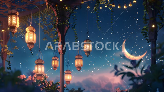 الاهتمام بزراعة الأشجار والنباتات الخضراء، الشوارع والطرقات المزينة بالأضواء ليلا، الفوانيس المعلقة المضيئة مع الهلال، الاحتفال بالمناسبات والأعياد الدينية الإسلامية، زينة وأنوار رمضانية، الاماكن والمعالم السياحية المشهورة في المملكة العربية السعودية