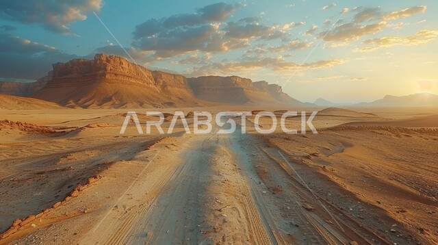 المرتفعات والتضاريس والقمم الجبلية في البراري، مشهد أشعة الشمس على الرمال الناعمة والكثبان الرملية الذهبية، التكوينات والتشكيلات الصخرية في صحراء المملكة العربية السعودية، مناطق البادية والبيئة الطبيعية الصحراوية، خلفيات الطبيعة