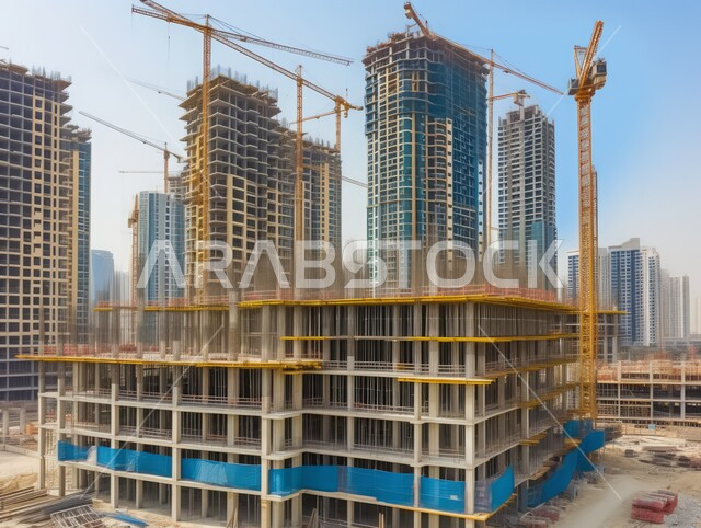  أعمال البناء والمقاولات والتطوير العقاري، إنشاء الأساسات والهياكل للمشروعات السكنية والمصانع، التطور المعماري والحضاري في الإمارات العربية المتحدة، تشييد المباني والمشاريع الضخمة، مفهوم تحسين البنية التحتية للبلاد في إمارة دبي