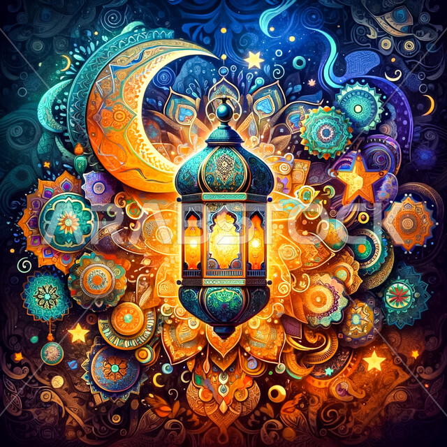  أجواء رمضانية وروحانية إسلامية، فانوس عربي معدني مزخرف مضيء، العادات والتقاليد العربية في زينة الأعياد والمناسبات الدينية، فوانيس وتحف وديكورات تقليدية للاحتفال بقدوم شهر رمضان المبارك