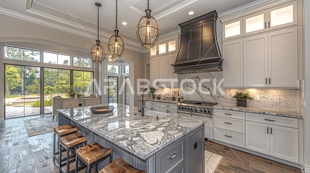 الديكورات العصرية للمطابخ الفاخرة في المملكة العربية السعودية، تصميمات داخلية لمطابخ داخل شقق وفلل سكنية، تصميم هندسي معماري حديث، تصاميم عصرية لمطبخ لونه أبيض