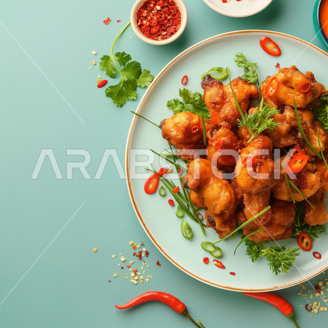  الدجاج المتبل بالحار والبهارات, وجبات الطعام الشهية, مطاعم وأكلات عربية شرقية، أطباق الباربكيو اللذيذة، طبق من قطع صدور الدجاج المطهية, مطاعم ومطابخ المملكة العربية السعودية