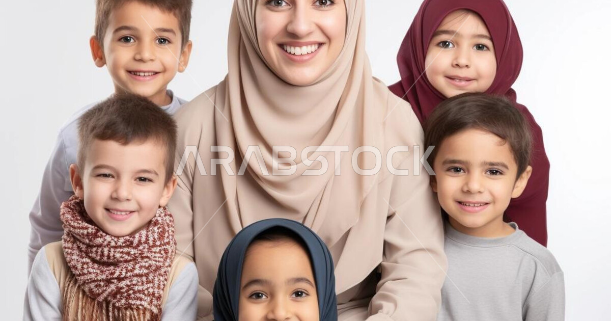 النظر الى الكاميرا بايماءات السعادة والسرور، الشعور بالأمان والحب مع ...