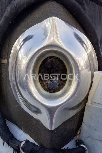 Sacred religious rituals, a close-up of the Black Stone of the Kaaba inside the Grand Mosque in Mecca, worship and getting closer to God, Islamic places and landmarks in the Kingdom of Saudi Arabia