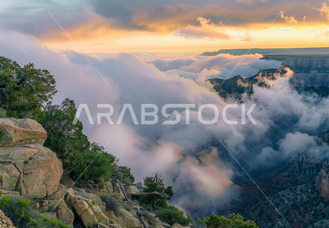  منظر الغيوم والسحب في السماء فوق التضاريس الطبيعية والتكوينات والتشكلات الصخرية، صورة جوية لجبال تنومة في منطقة عسير، قمم ومرتفعات سلسلة السروات الجبلية في محافظة النماص، الأماكن والمناطق الطبيعية في المملكة العربية السعودية