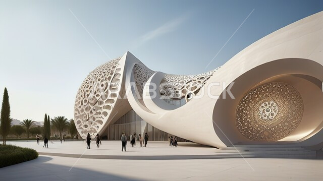 الزخارف والنقوش والديكورات الفاخرة، الهندسه المعماريه المتقدمه للشقق والفلل السكنية في المملكة العربية السعودية، تصميم معماري خارجي متميز, مبنى على الطراز العصري الحديث