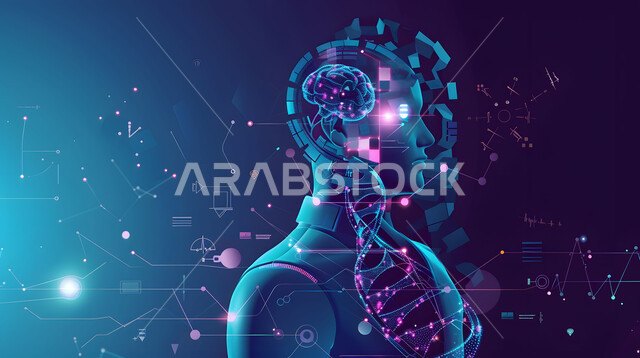 التقدم التقني والتكنولوجي في المجال العلمي والصحي، اشكال ورسومات ثلاثية الابعاد لرأس وأعضاء جسم الانسان بتقنية الهولوجرام، تقديم العلاج بمساعدة التكنولوجيا المتطورة والذكاء الإصطناعي، الرؤية السعودية المستقبلية 2030