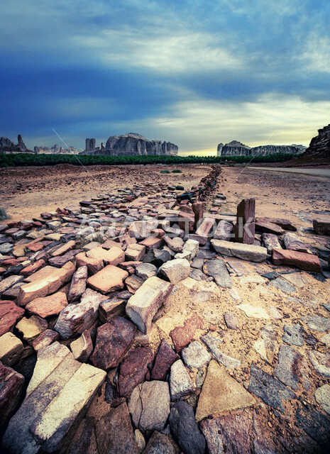 Ancient civilization and historical monuments, terrain in mountain peaks and heights, famous natural tourist heritage places, rock sculpture in desert areas, rock formations and formations in Mada’in Saleh in Al-Ula Governorate.