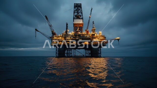 صناعات ومشاريع بيتروكيماوية، مستودعات ضخمة و كبيرة، هندسات ومعدات صناعية, مصانع ومعامل المملكة العربية السعودية، مصنع تكرير النفط والغاز وسط البحر، مصفاة دخان المعامل