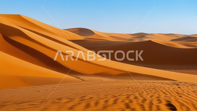 مناطق البادية والبيئة الطبيعية الصحراوية، التكوينات والتشكلات الرملية في صحراء عمان القديمة، الهضاب و التلال والرمال الذهبية الناعمة في البراري، الأماكن والمعالم السياحية المشهورة