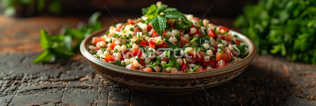 أطباق المقبلات العربية والمأكولات الشرقية، تبولة الكينوا المليئة بالخضراوات الطازجة، تقديم وجبات طعام صحية ومفيدة في المطاعم السعودية، أطعمة غنية بالفيتامينات، حمية غذائية للمحافظة على اللياقة البدنية