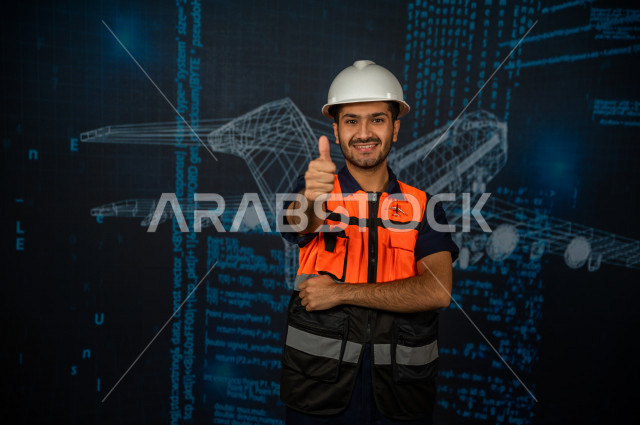 خاصية الهولوجرام ، مهندس سعودي ماهر محترف في صناعة الطائرات، رجل مهندس خليجي ، استخدام تقنية الهولوجرام ثلاثية الابعاد ، صور تجسيمية خاصة بمجسمات الطائرات و هياكلها ، صور متحركة بأبعاد مختلفة ، تصوير ثلاثي الابعاد للأجسام