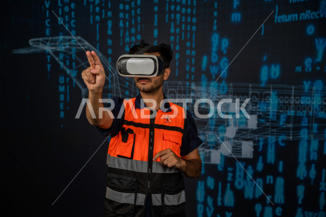 خاصية الهولوجرام ، مهندس سعودي ماهر محترف في صناعة الطائرات، رجل مهندس خليجي ، استخدام تقنية الهولوجرام ثلاثية الابعاد ، صور تجسيمية خاصة بمجسمات الطائرات و هياكلها ، صور متحركة بأبعاد مختلفة ، تصوير ثلاثي الابعاد للأجسام