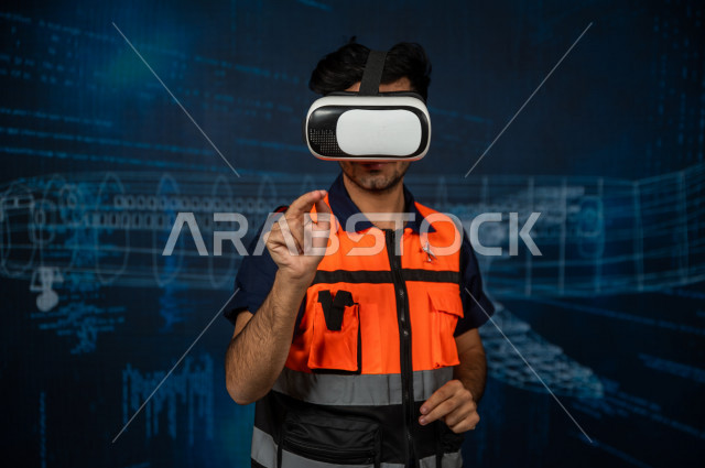 خاصية الهولوجرام ، مهندس سعودي ماهر محترف في صناعة الطائرات، رجل مهندس خليجي ، استخدام تقنية الهولوجرام ثلاثية الابعاد ، صور تجسيمية خاصة بمجسمات الطائرات و هياكلها ، صور متحركة بأبعاد مختلفة ، تصوير ثلاثي الابعاد للأجسام