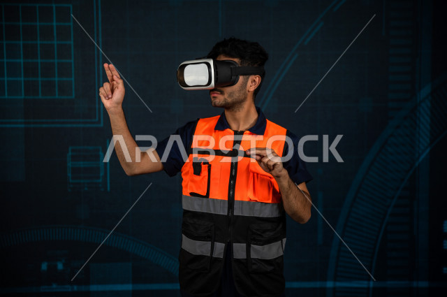 خاصية الهولوجرام  ، مهندس سعودي ماهر محترف في التخطيط ، رجل مهندس خليجي ، استخدام تقنية الهولوجرام ثلاثية الابعاد ، صور تجسيمية خاصة بالمنشأت و الابراج المعمارية ، صور هندسية بأبعاد مختلفة ، تصوير ثلاثي الابعاد للأجسام 