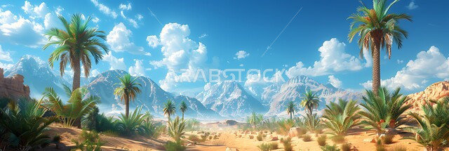 محمية طبيعية لزراعة أشجار النخيل, محاصيل ومنتجات محلية وطنية, موسم حصاد التمور, المزراع والاراضي الزراعية في المملكة العربية السعودية, التضاريس والقمم والمرتفعات الجبلية، منظر السماء المليئة بالسحب والغيوم نهارا