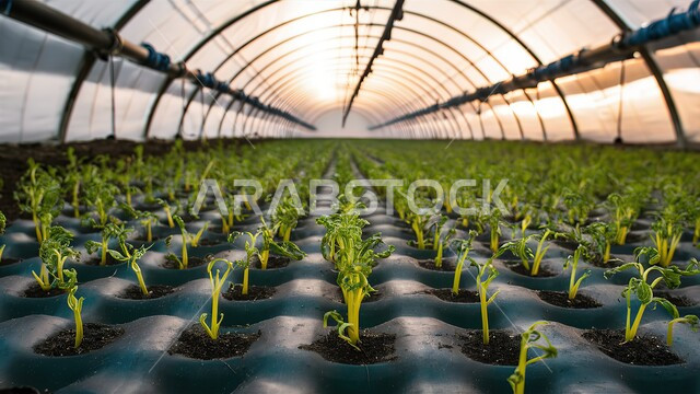 العمل على زيادة الإنتاج النباتي، نظام الري الحديث، براعم الخردل ضمن الأحواض الزراعية في المختبر، تعزيز وتطوير الأمن الغذائي في المملكة اعربية السعودية