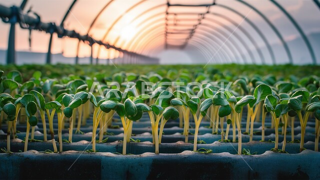 تعزيز وتطوير الأمن الغذائي في المملكة اعربية السعودية، براعم الخردل ضمن الأحواض الزراعية في المختبر، نظام الري الحديث، العمل على زيادة الإنتاج النباتي