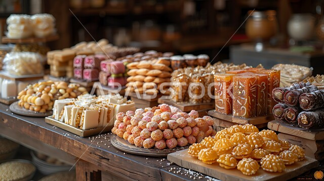 فن اعداد و عرض المنتجات ,المأكولات العربية الشعبية, حلويات من المطبخ السعودي ,تقديم الحلا في المناسبات والأعياد, وصفات طعام لذيذة، الحلويات العربية التقليدية