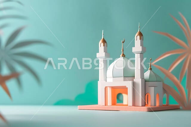 مجسم ثري دي لمسجد بتصاميم عربية, أداء العبادات والتقرب من الله تعالى,  تعزيز الاستقرار النفسي والروحانية, أماكن إسلامية مقدسة في المملكة العربية السعودية، الفن الهندسي المعماري على الطراز الاسلامي, مجسمات اسلامية متوهجة