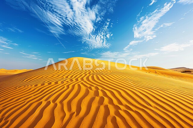 التشكيلات والتلال الرملية في الصحراء العربية, النباتات البرية والمناظر الطبيعية في المملكة العربية السعودية, الكثبان والرمال الذهبية الناعمة في المناطق الصحراوية، معالم سياحية طبيعية, مناطق رحلات السفاري الترفيهية