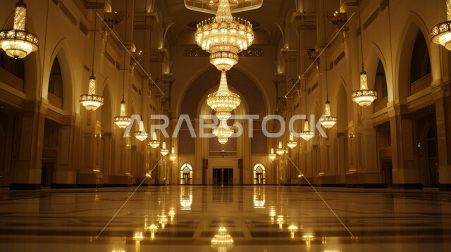  الزخارف والتصميمات الفاخرة لقاعات الصلاة الواسعة في المساجد، أداء الصلوات والفرائض، الفن الهندسي المعماري على الطراز الاسلامي، تصميمات وديكورات داخلية دينية متميزة، العبادة والتقرب الى الله