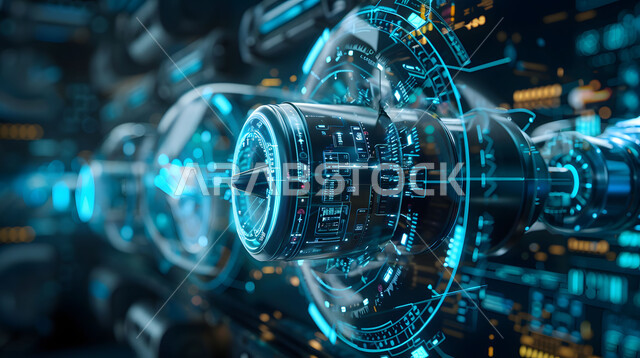 Saudi Vision 2030, science and technology of artificial intelligence in engineering factories, achieving the industrial revolution, a three-dimensional model of an aircraft using hologram technology, maintenance and construction of modern jet aircraft using technology, the concept of aeronautical engineering, Saudi Arabian airline companies