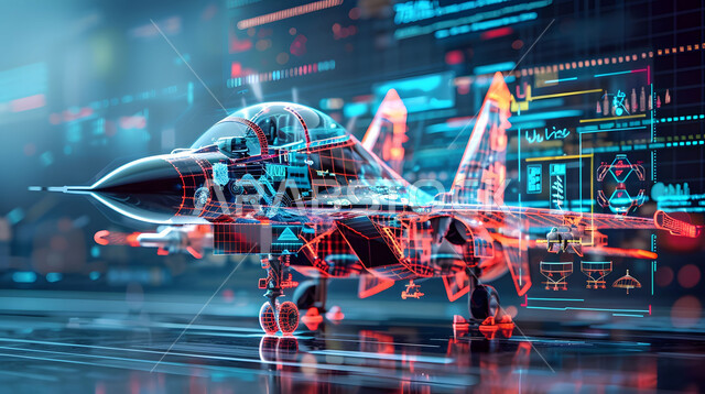  مجسم ثلاثي الأبعاد لطائرة بتقنية الهولوجرام، صيانة وإنشاء الطائرات النفاثة الحديثة باستخدام التكنولوجيا, مفهوم هندسة الطيران, الشركات الجوية العربية السعودية، رؤية سعودية 2030، علوم وتكنولوجيا الذكاء الاصطناعي في المصانع الهندسية، تحقيق الثورة الصناعية