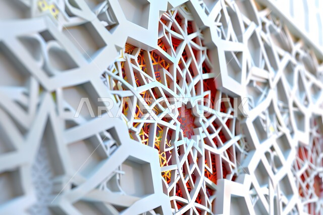  زخارف و ديكورات اسلاميه عربية، الفن الهندسي العصري الحديث، تصاميم ديكور ديني ملون، خلفية إسلاميه، قالب تصميم إسلامي مزخرف