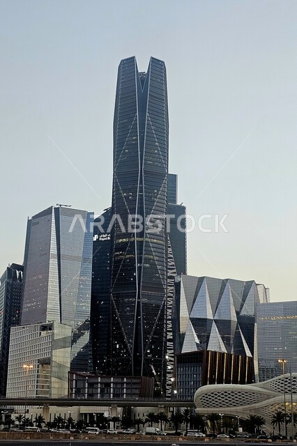 Achieving economic and commercial renaissance, urban growth and development in Saudi Arabia, King Abdullah Financial Center (KAFD), financial facilities and towers in the city of Riyadh, architectural engineering art of famous buildings and skyscrapers in the Kingdom.