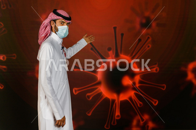 مذيع و اعلامي سعودي خليجي يمتلك المهارة بتقديم النشرات الاخبارية  الخاصة بمنظمة الصحة العالمية  ، استخدام تقنية الجرافيكس في تقديم اخبارعاجلة  يحذر من وقوع موجتين ثالثة ورابعة من الفيروس  ، أخبار عالمية  صحية عاجلة ،الاخبار و الاعلام ، قراء النشرات الاخبا