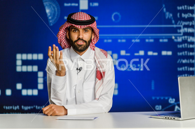 A Saudi-Gulf broadcaster and journalist who has the skill to present economic news releases, use graphics technology to provide news and statistics on stocks and the stock market, global economic news, bulletin of economic statistics for Arab countries, n