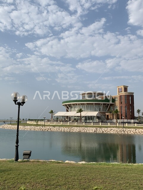 Modern architectural art, Armen Restaurant on Khobar Corniche in the northern region, famous tourist attractions in the Kingdom of Saudi Arabia, tourist attractions, distinctive natural views