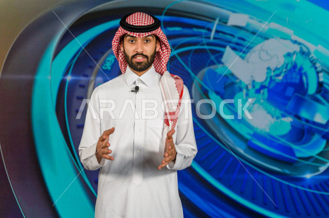 مذيع و اعلامي سعودي خليجي يمتلك المهارة بتقديم النشرات الاخبارية ، استخدام تقنية الجرافيكس في تقديم الاخبار ، أخبار عالمية عاجلة ، اخبار متنوعه ،الاخبار و الاعلام ، قراء النشرات الاخبارية 