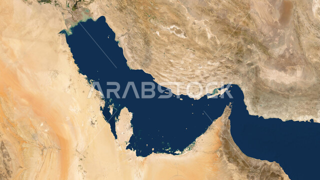 خريطة الوطن العربي على الكرة الأرضية باللون الأزرق، الحدود الجغرافية للبلاد، موقع دولة السعوديه بين دول العالم، البلدان المجاورة للمملكة العربية السعودية