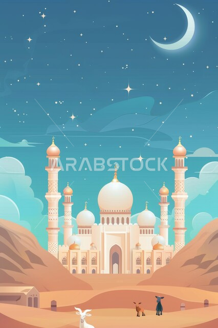 أماكن ومعالم دينية مقدسة, التصاميم والديكورات الإسلامية, العبادة والتقرب إلى الله, الرسومات, الفن الهندسي المعماري لبناء المساجد على الطراز الإسلامي العريق,  مآذن وقبب شامخة عالياً