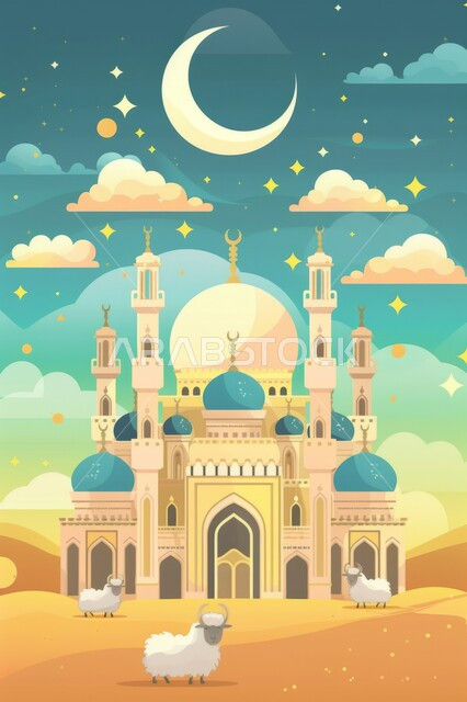 أماكن ومعالم دينية مقدسة, التصاميم والديكورات الإسلامية, العبادة والتقرب إلى الله, الرسومات, الفن الهندسي المعماري لبناء المساجد على الطراز الإسلامي العريق,  مآذن وقبب شامخة عالياً