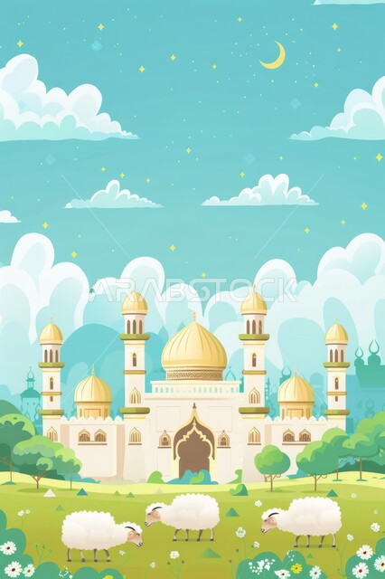 أماكن ومعالم دينية مقدسة, التصاميم والديكورات الإسلامية, العبادة والتقرب إلى الله, الرسومات, الفن الهندسي المعماري لبناء المساجد على الطراز الإسلامي العريق,  مآذن وقبب شامخة عالياً