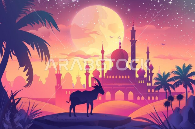 رسومات مساجد بهية وشامخة, المقدسات الإسلامية العظيمة, قبب ومآذن عالية, أماكن الصلاة والعبادة, الروحانية والاحساس بالسكينة, العراقة في بناء المساجد الإسلامية, أعياد المسلمين, قربان عيد الأضحى المبارك