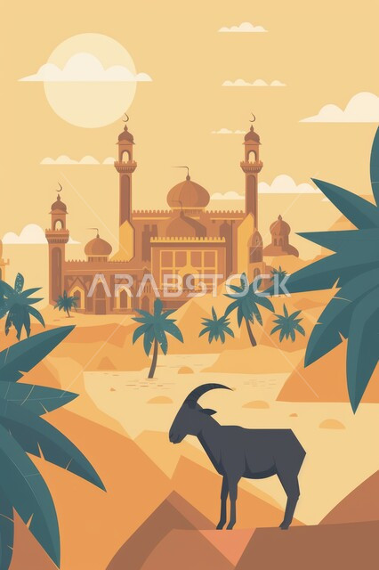 رسومات مساجد بهية وشامخة, المقدسات الإسلامية العظيمة, قبب ومآذن عالية, أماكن الصلاة والعبادة, الروحانية والاحساس بالسكينة, العراقة في بناء المساجد الإسلامية, أعياد المسلمين, قربان عيد الأضحى المبارك