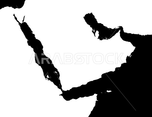 خارطة الوطن العربي على الكرة الأرضية باللون الأبيض والأسود، الحدود الجغرافية للبلاد، البلدان المجاورة للمملكة العربية السعودية، تحديد موقع دولة السعوديه بين دول العالم