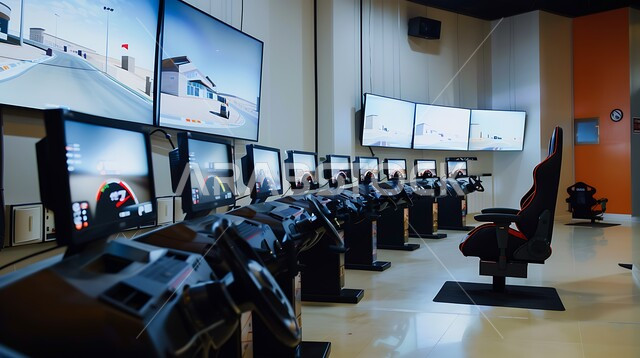 New and advanced halls for teaching cars to drive safely and securely, a modern school equipped with the latest simulators and training facilities in the Kingdom of Saudi Arabia, obtaining a driving license