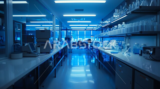 مفهوم البحث والتطوير العلمي للعينات عبر الأجهزة الحديثة المتطورة في مخبر الأبحاث الطبية, تقدم التكنولوجيا الحيوية في المختبرات العلمية, مركز أبحاث سعودي عصري  في المملكة العربية السعودية ,الطب والرعاية الصحيه